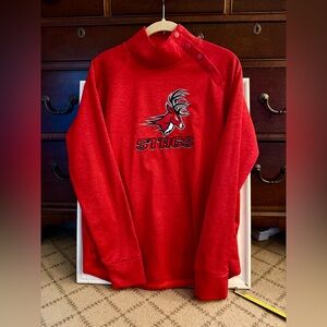 Colosseum Fairfield University Stags pullover sweatshirt w side buttons NWOT L